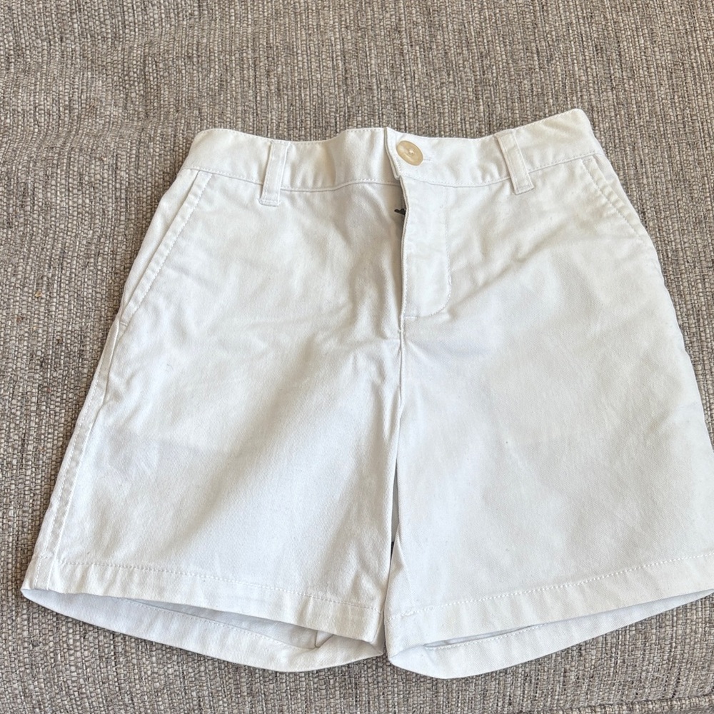 Ralph Lauren Off-White High-Rise Bermuda Shorts